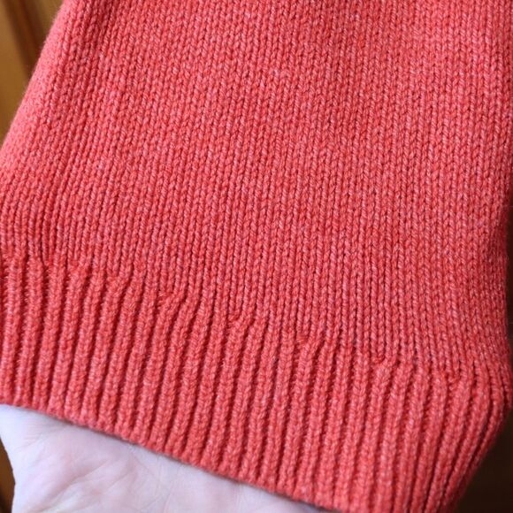 Croft & Barrow Red Vintage Sweater Medium 3/4 Sleeve Scoopneck - Picture 7 of 12